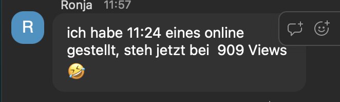 Chatnachricht um 11:57 Uhr: 909 Views